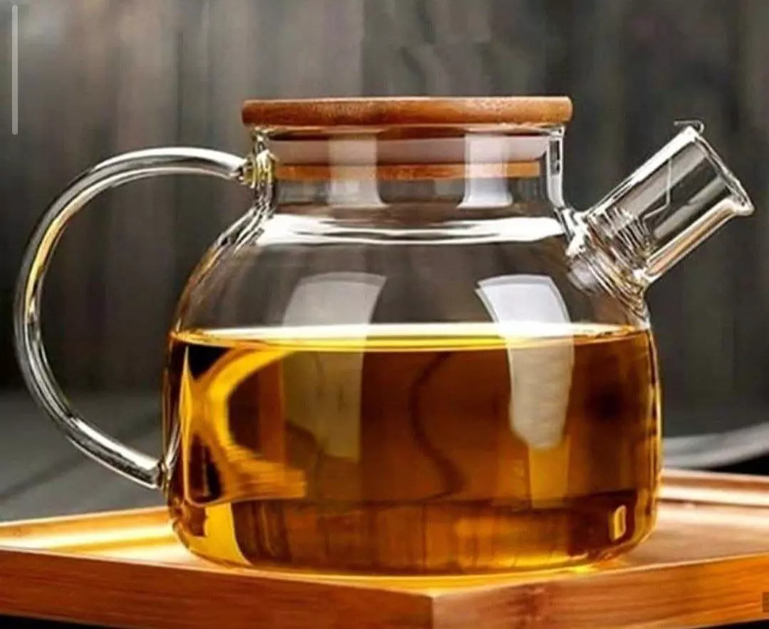 قوری پیرکس درب چوبی
